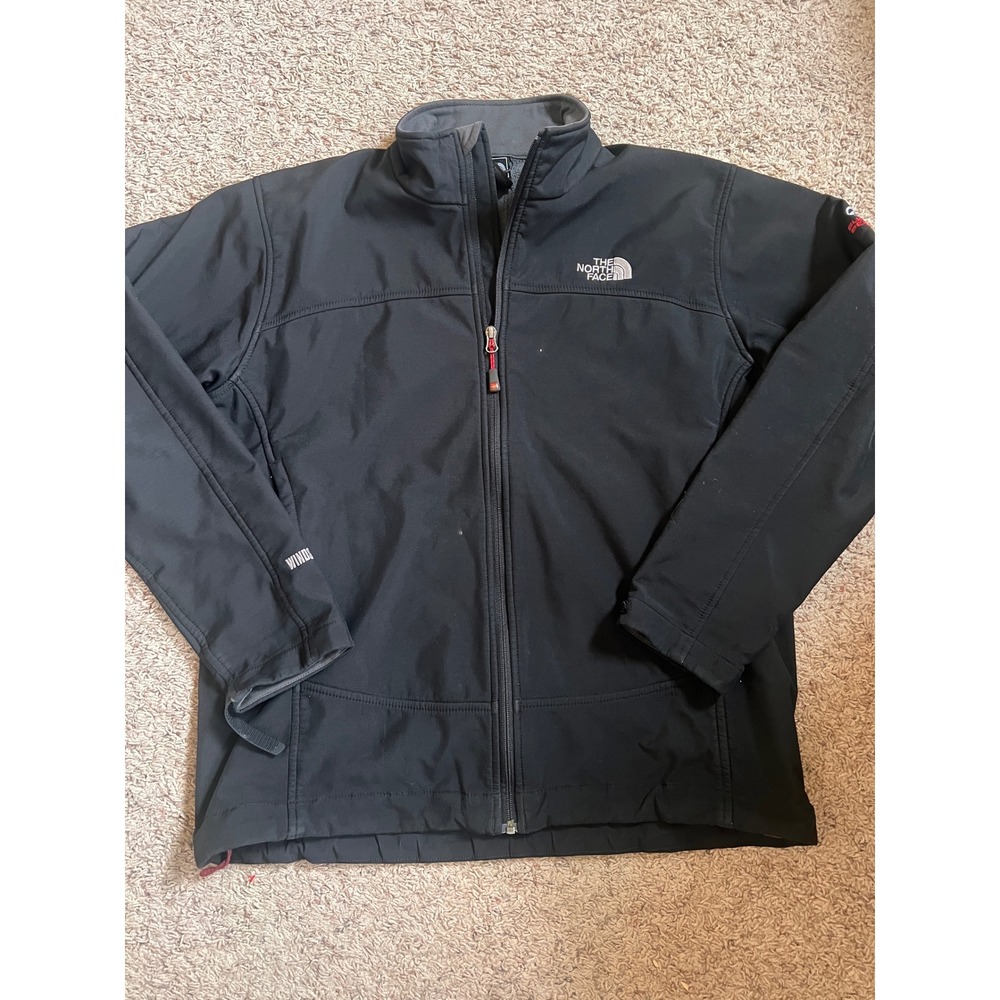 The North Face Summit Series Windstopper Jacket Mens Large Black Softshell Zip